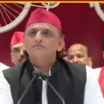 महिला आरक्षण बिल पर बयान देते हुए अखिलेश यादव, मीडिया से बातचीत करते हुए और सरकार की नीतियों पर सवाल उठाते हुए।