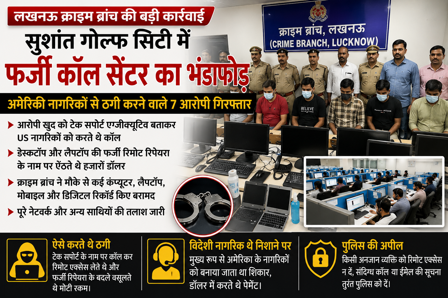 Lucknow Fake Call Centre