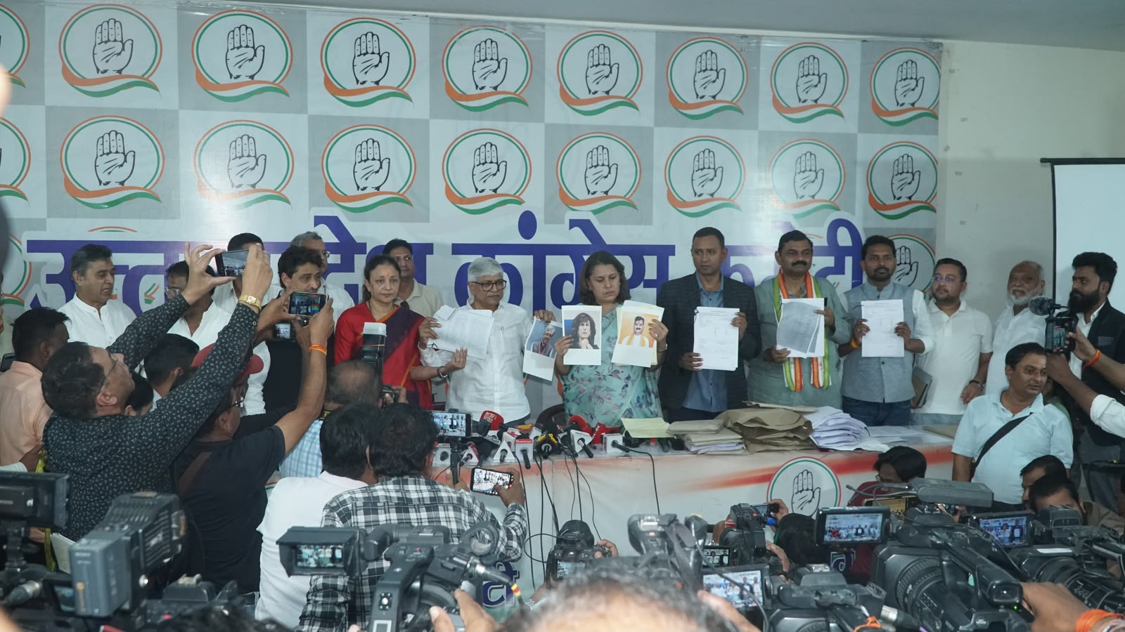 UP Congress press conference on vote theft